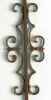 Gothic curl wrought iron option for side of racks