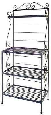 Wrought Iron Microwave Style Bakers Rack