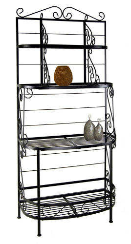 36 inch bow front French bakers rack