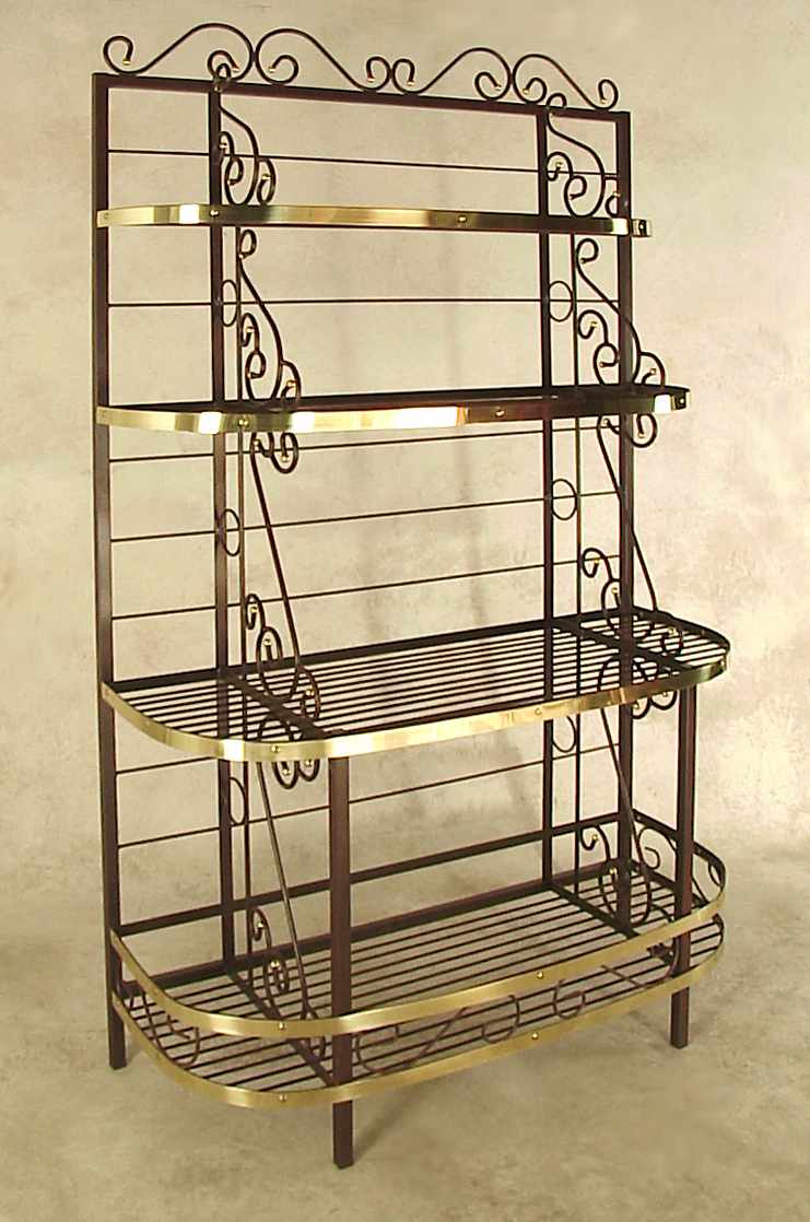 Corner Bakers Rack with Glass