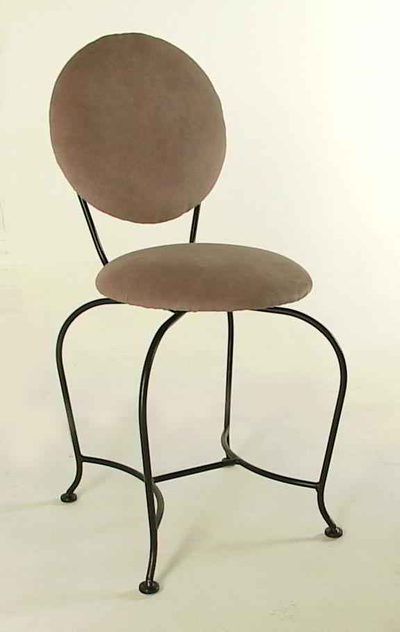 Metal Vanity Stool With Back