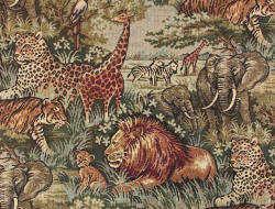 Safari African animals fabric