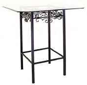 Wrought gothic curl tall dining table - bar height