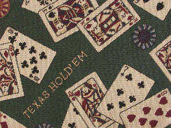Texas Hold'Em playing cards fabric