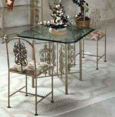 rose wrought iron dining set