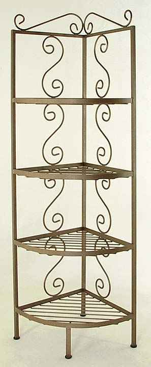 Corner Bakers Rack With Glass