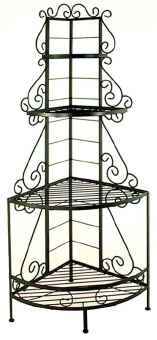 Wrought iron corner bakers rack - 24"