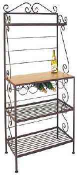 30 inch wrought iron gourmet bakers rack