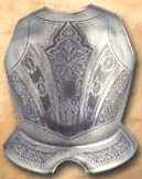 Etched armor breastplate