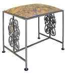 Wrought Iron Rose Bench