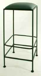 Heavy stand frame 30 inch wrought iron stool - backless