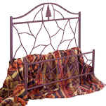 Twig lodge style iron bed