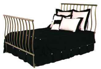 Queen size metal sleigh bed