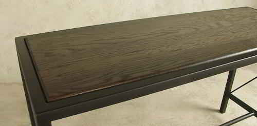 Wood table top option available on desks, console and bar tables