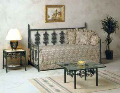 Wrought iron rose daybed
