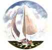 On the Wind sailing art pattern