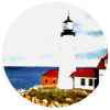 Portland Head lighthouse art pattern