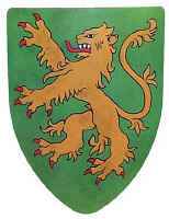 Green rampant lion