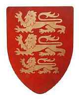 Richard the Lionhearted medieval shield with 3 lions