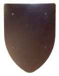 Medieval battle shield with leather straps