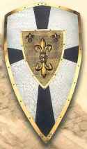Charlemagne painted medieval shield