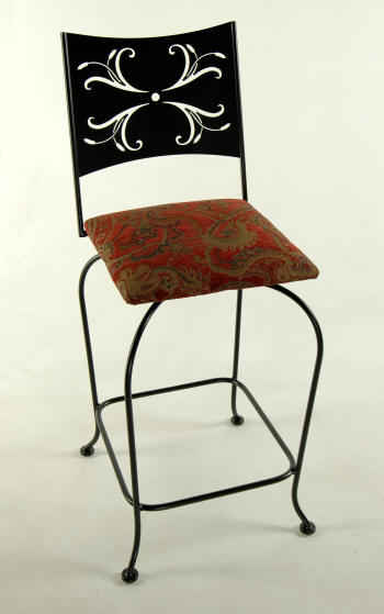 Swivel stool with Wheat back pattern