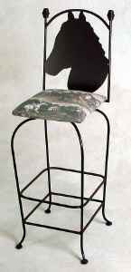 Equestrian horse back bar stool