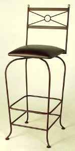 Classico Wrought Iron Swivel Bar Stool