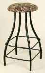 Backless swivel metal bar stool