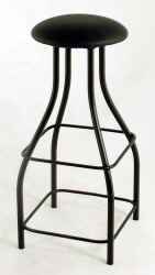 Backless extra tall seat height bar stool - swivel upholstered seat cushion