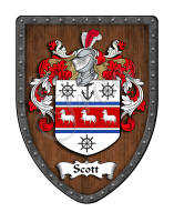 Scott hanging custom coat of arms shield