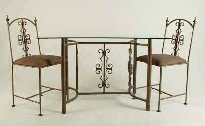 Gothic wrought iron dining set