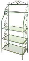 T36-G teraditional bakers rack with tempered glass shelves