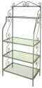 Wrought iron bakers racks with tempered glass shelves