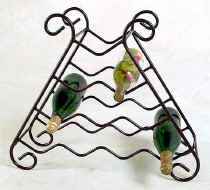 Wholesale wrought 10 bottle wine rack