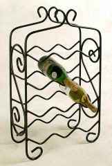 Wrought iron 12 bottle wine storage rack