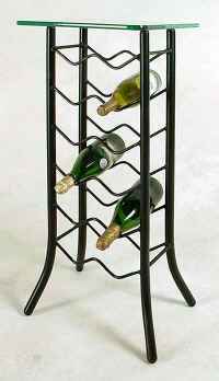 12 bottle wrought iron wine server