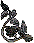 Wrought Iron Rose - Right